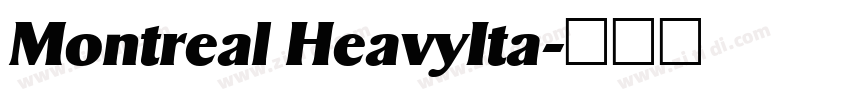Montreal HeavyIta字体转换